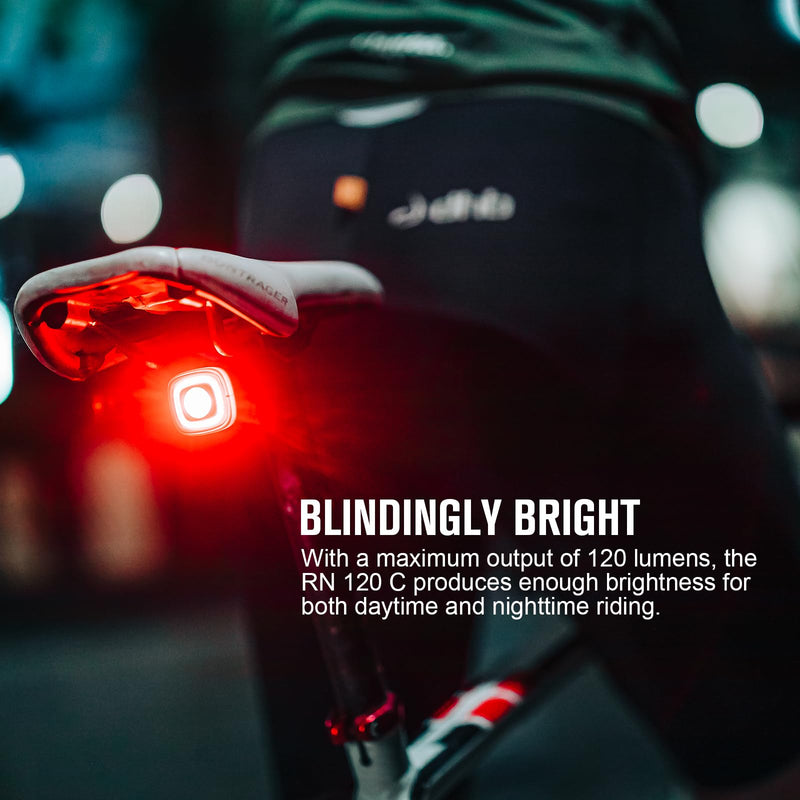 [Australia - AusPower] - OLIGHT RN 120 C Bike Lights, 120 Lumens Tail Light 260 Degree Visibility, 1500m Viewable Range, USB Rechargeable Bike Break Light, IPX6 Waterproof, Road and Urban Cyclists Type C 