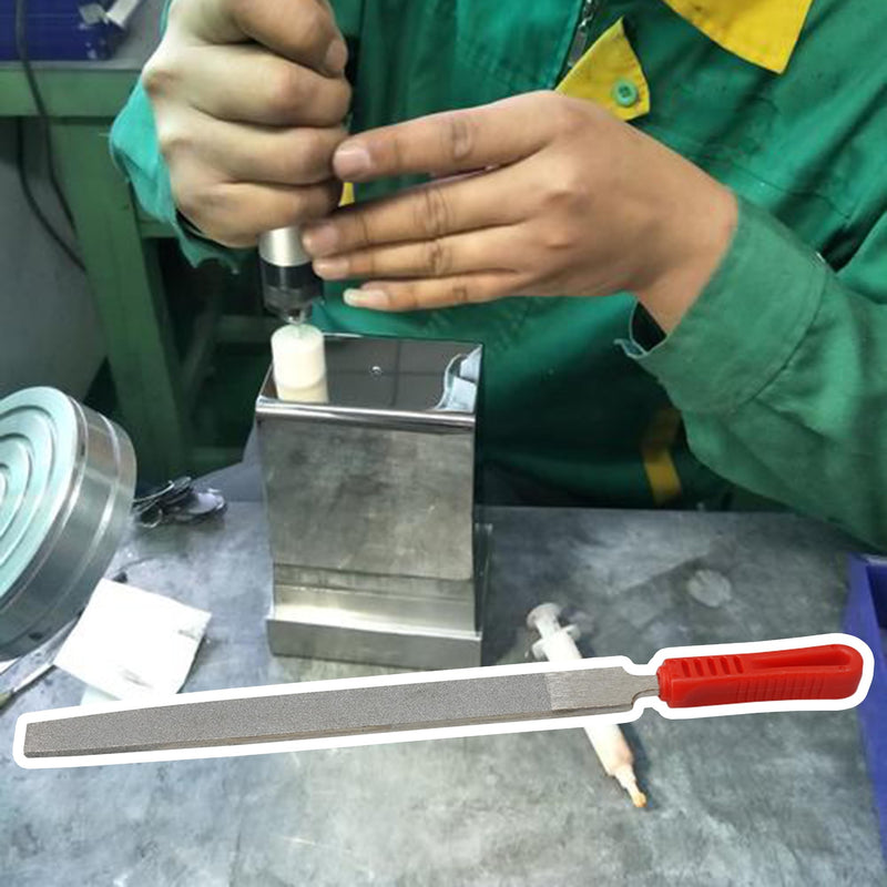 [Australia - AusPower] - 10 Inch Flat File Diamond Coating 180 Grit Drill bit Board File for Filling Tool 
