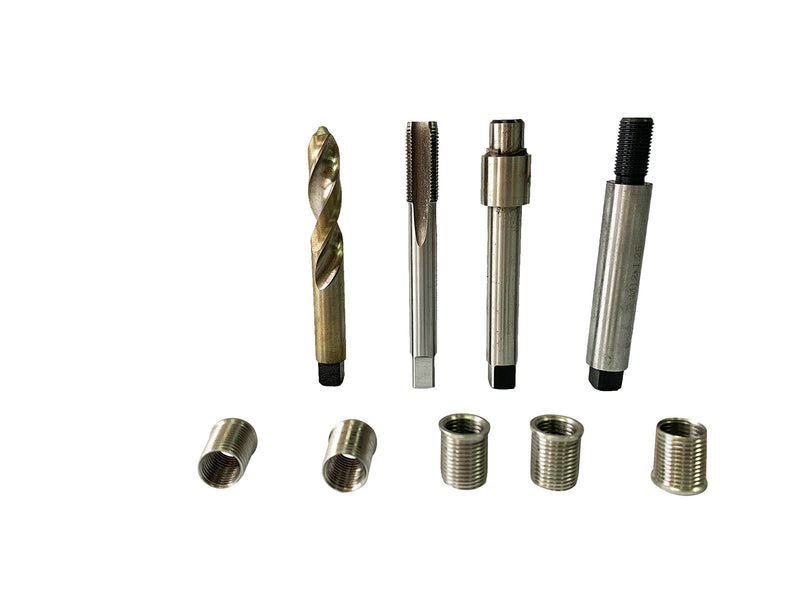 [Australia - AusPower] - M10 X 1.25 Thread Repair Kit ，Spark Plug Repair Short Tooling KIT，Particularly Suitable for Timing Belt Tensioner，Crankcase ，Drain and Glow Plug Thread Repair 