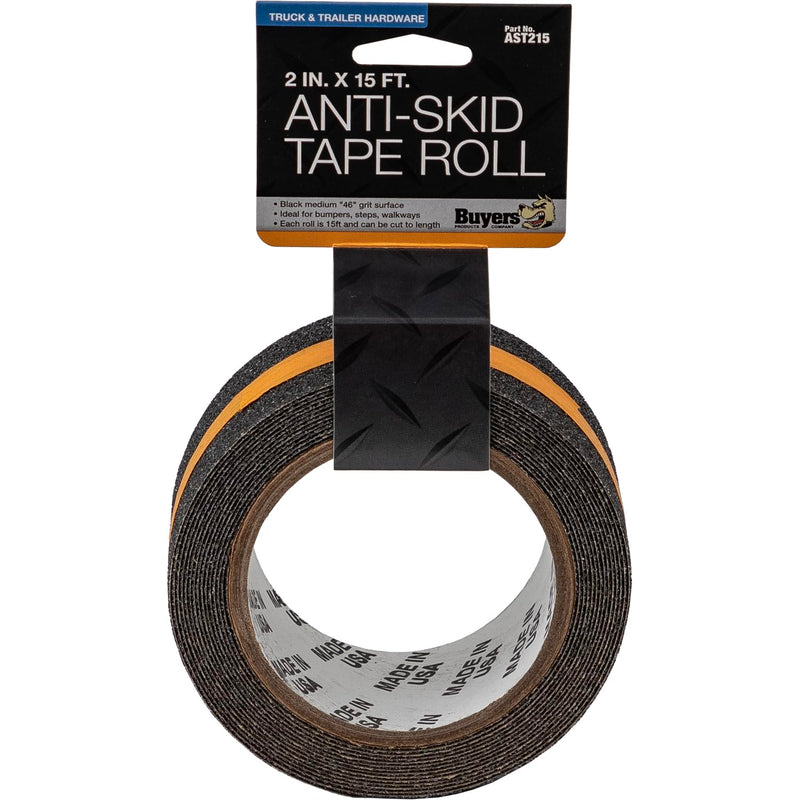Buyers Products AST215 Anti-Skid Tape, 2" x 15', Traction Tape for Stairs, Grip Tape for Steps