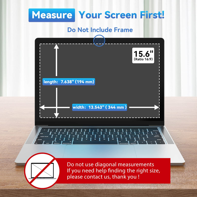 [Australia - AusPower] - Laptop Privacy Screen 15.6 Inch, Removable 16:9 Aspect Privacy Filter Screen Protector for 15.6 Inch Laptop, Privacy Screen Anti Peeping Privacy Screen 15.6 in 