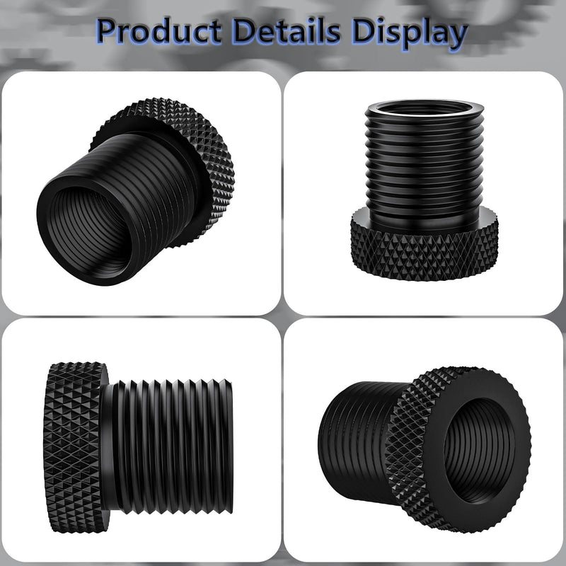 [Australia - AusPower] - 2 Pack Thread Adapters and Washers?1/2x28 to 3/4x16 Steel Thread Protector with Rubber Washer (Black) (1/2x28-3/4x16) 1/2x28-3/4x16 