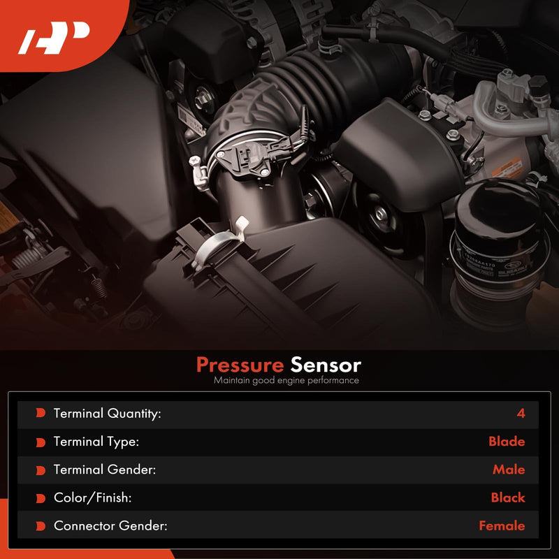 [Australia - AusPower] - A-Premium Manifold Absolute Pressure Sensor [4 Pins] Compatible with Ford Explorer 2020-2024, Escape 2020-2022, Edge 2019-2024, Mustang 2020-2022, Ranger, Bronco Sport & Lincoln Corsair, Nautilus 