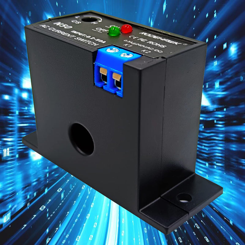 [Australia - AusPower] - Current Sensing Relay AC Current Sensing Switch 0-50A Normally Closed Current Sensor Monitoring Relay (N50) Normally Open 50A 