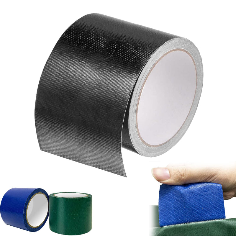 High Adhesive Tarpaulin Tape Tarpaulin Repair Tape, Tarp Repair Tape,Tarpaulin Waterproof Heavy Duty Tape, (Black, 8CM*20M) Black