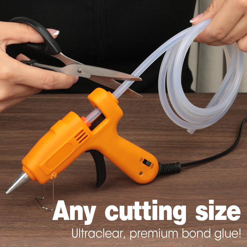 [Australia - AusPower] - 10 Pack Long Mini Hot Glue Stick Rolls, 3 FT Long x 0.27" Diameter Glue Sticks for Glue Gun, Perfect Fit for Mini Glue Guns, Widely Used in Wood, Metal, Glass, Plastic, Floral, Fabric, and More 