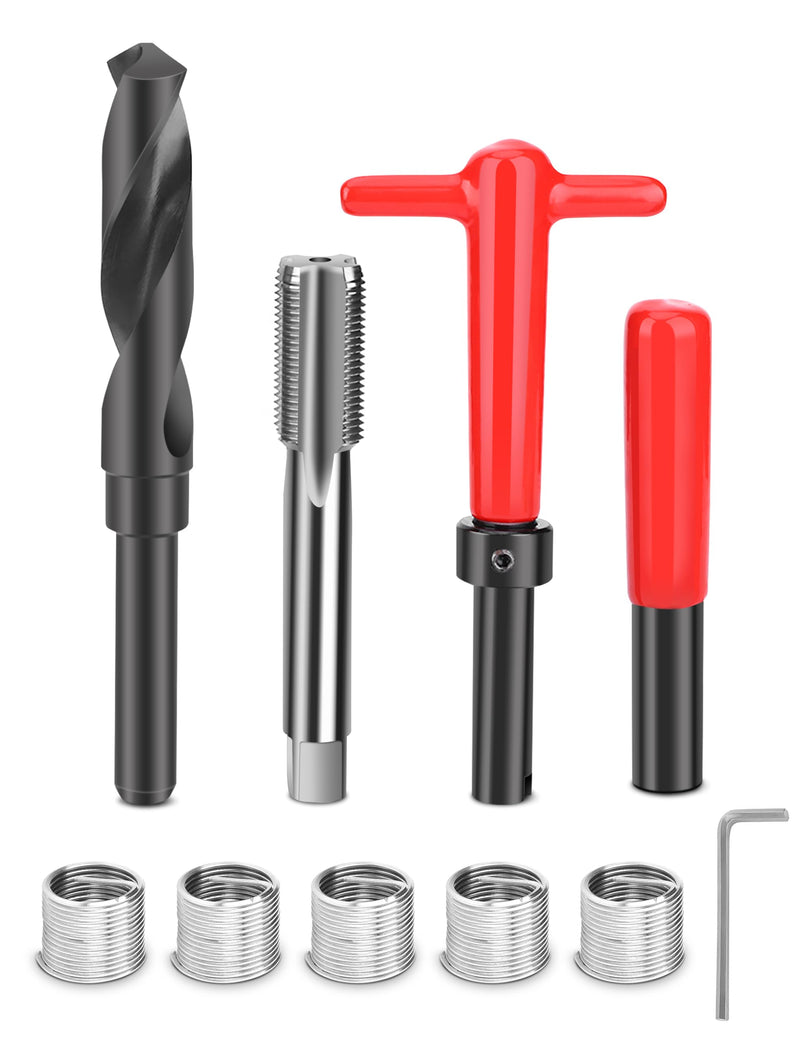 [Australia - AusPower] - M18x1.5 Thread Repair Kit, 10 Pcs Helicoil Thread Repair Kit Thread Chaser Set, Portable Thread Metric Inserts Repair Kits Helicoil Thread Repair kit, Compatible Hand Tool Set for Auto Repairing M18x1.5 