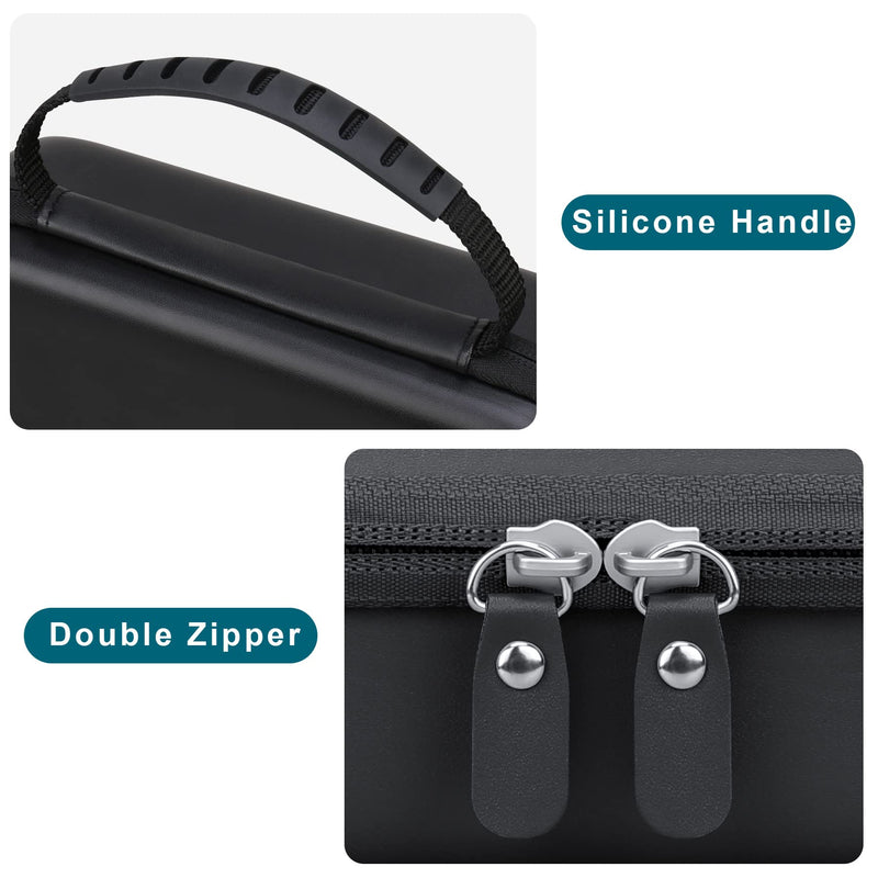 [Australia - AusPower] - Canboc Carrying Case for NIIMBOT B21 B1 Inkless Label Maker, Portable Mini Bluetooth Thermal Label Printer Storage Bag fit Label Paper, Cable, Black (Case Only) 