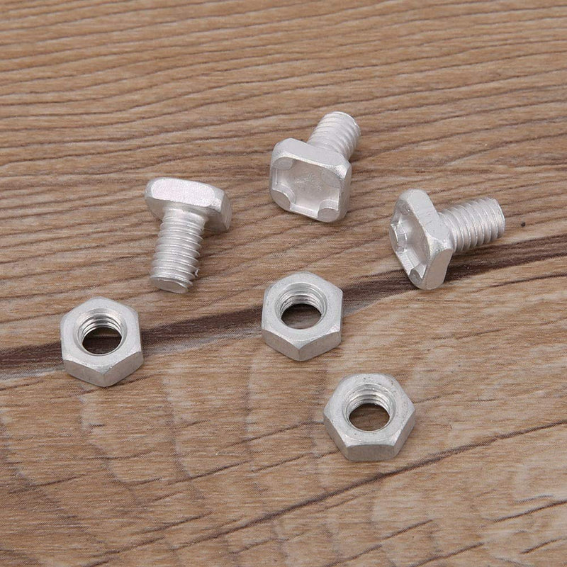 [Australia - AusPower] - TOPINCN Greenhouse Repair Kit Hardware Set - 50pcs Aluminum Nut + 50pcs Bolt - Silver 