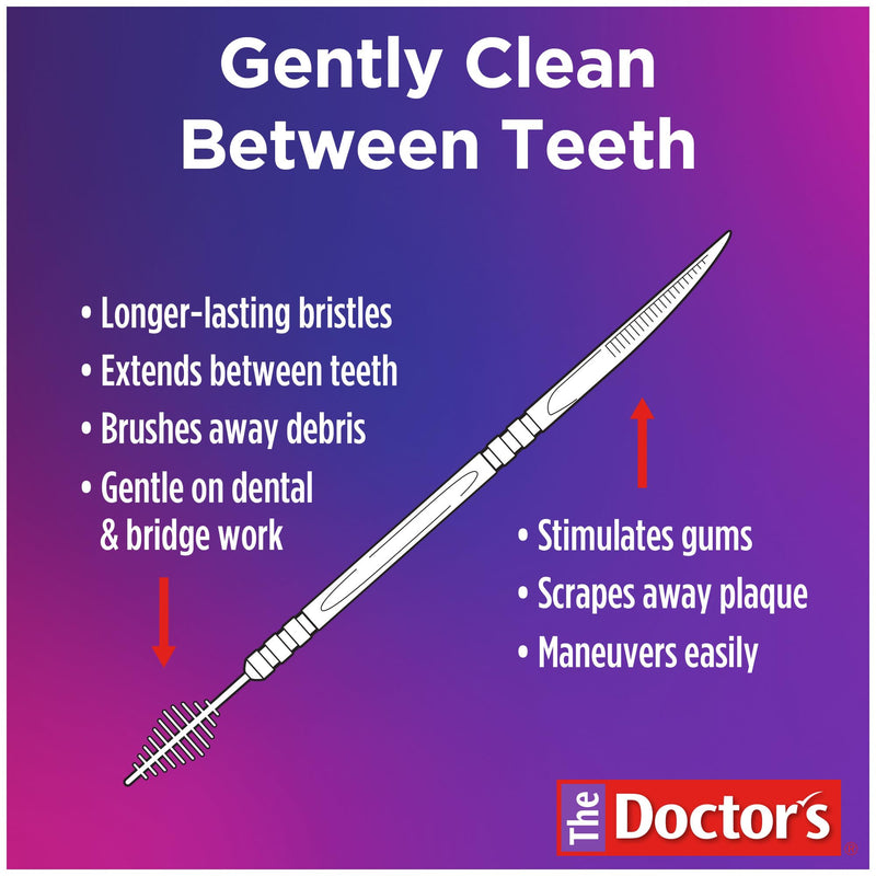 The Doctor's BrushPicks, Interdental Brushes & Dental Picks, Gently Remove Food Debris from Braces & Dental Work, 275 Count (Pack of 12) 275 Count (Pack of 12)