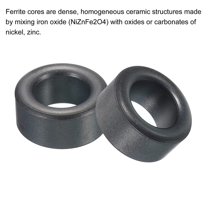 [Australia - AusPower] - PATIKIL Ferrite Toroid Core 25mm x 15mm x 12mm, 10 Pack Transformer Inductor Coil Ring, Black 