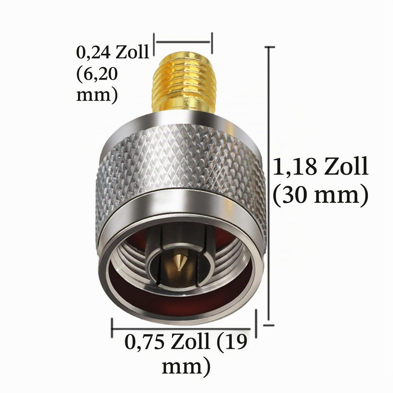 TUOLNK SMA Female to N Male N Type Male to SMA Female RF Coaxial Adapter for WiFi Antenna Extension Cable Pack of 2 SMA Female to N Male Adapters