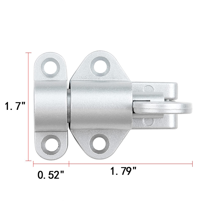 INIRET 10 Packs Self-Closing Latch，Silver Gray Spring Door Lock，Resilient Bolt Latch Aluminum Alloy Safety Automatic Spring Barrel Door Lock with Screws，Used for Wooden Door，Wooden Window and Cabinet Silver Gray