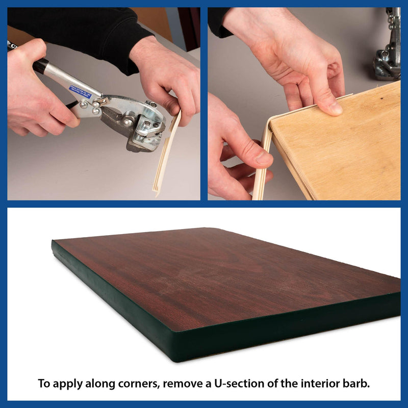 Outwater Plastic T-molding 1-1/2 Inch Milk Chocolate Brown Flexible Polyethylene Center Barb Tee Moulding 25 Foot Coil 25 Feet