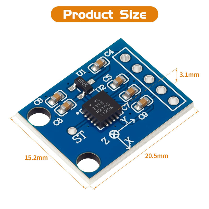 [Australia - AusPower] - 2pcs ADXL335 Accelerometer Sensor 3-axis Accelerometer Analog Output 3-5V for Arduino 