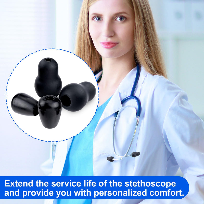 [Australia - AusPower] - 8Pcs Silicone Stethoscope Ear Tips Replacement Compatible with Littmann Stethoscopes, Small/Medium Stethoscope Ear Plugs, Soft Stethoscope Earpieces Replacement for Cardiology IV Parts 