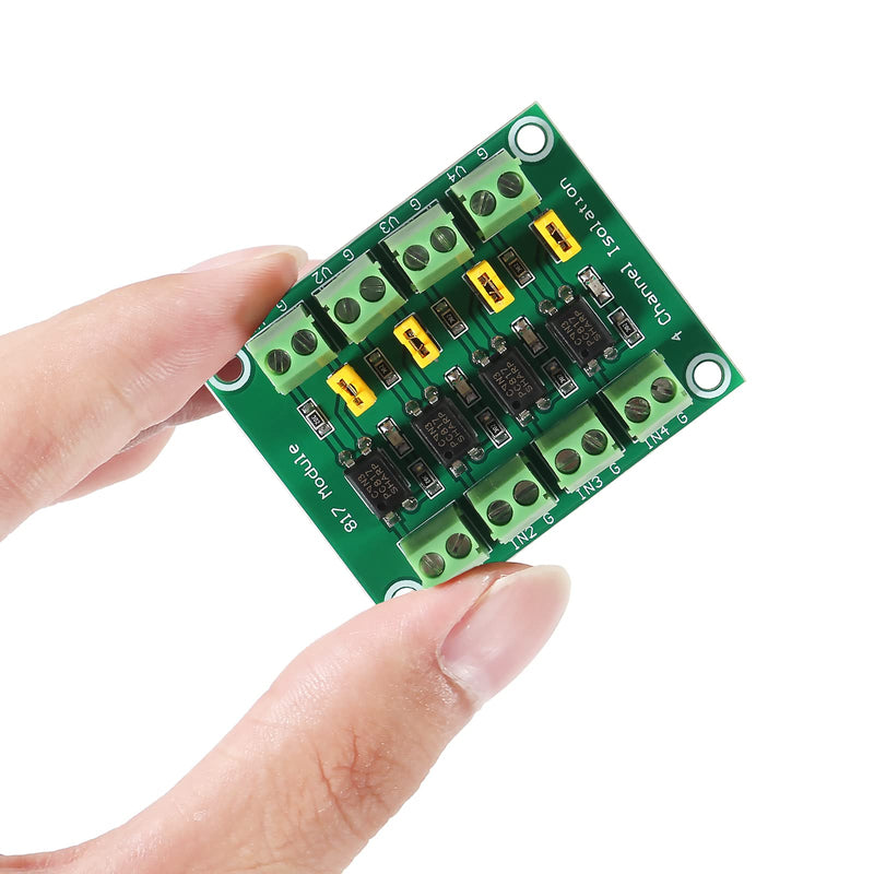 [Australia - AusPower] - 4PCS PC817 4-Channel Optocoupler Isolation Board Voltage Converter Adapter Module 3.6-30V Driver Photoelectric Isolated Module for Isolation Control and Voltage Conversion(4PCS 4Channel) 4PCS 4Channel 