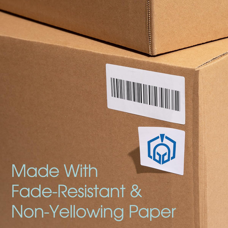1.5" X 1" Matte White Printable Address Labels (500 Sheets, 25000 Labels) Mailing Labels and Barcode Stickers for Laser & Inkjet Printers - Spartan Industrial Template R004