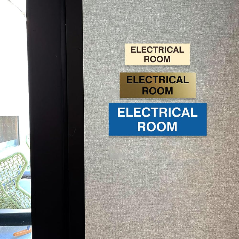 All Quality Basic Electrical Room Sign | Durable Construction | Building Safety -Red - Large (5 Pack) 3 x 9" - Large (5 Pack) Red
