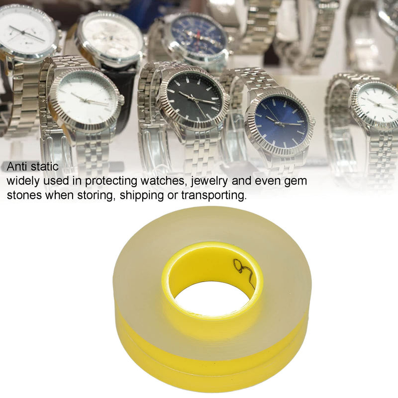 Brrnoo 20mm Watch Protective Film Tape, Anti Static, Transparent PVC, Prevent Scratches, Easy Removal, Yellow, 20 x 18mm