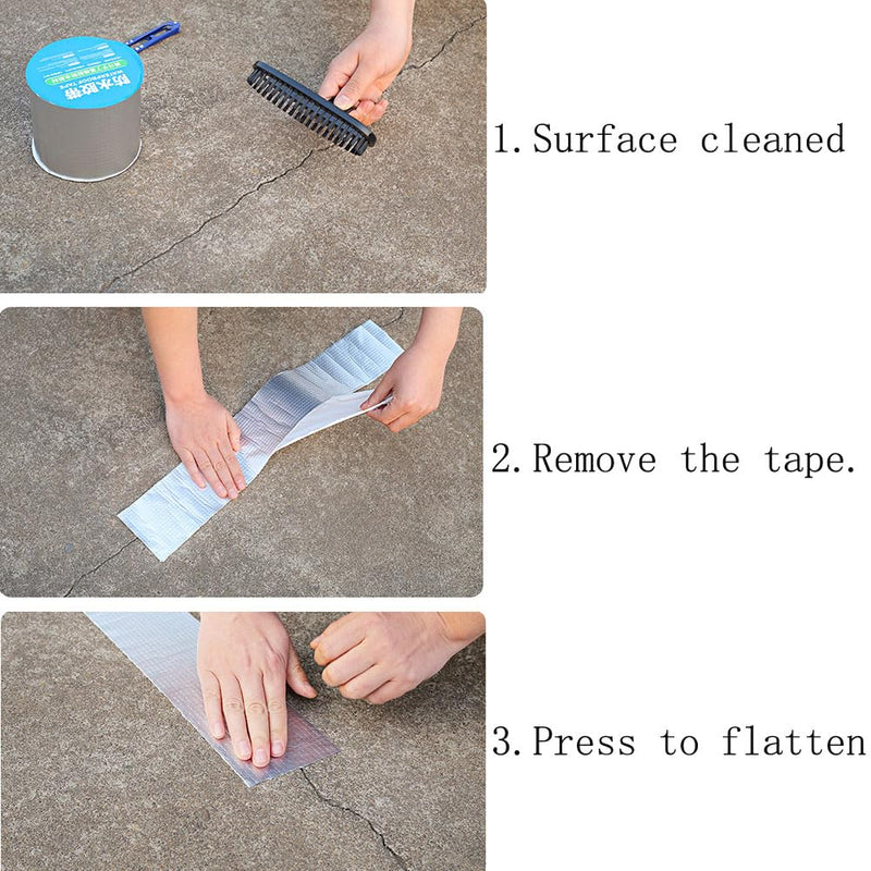 Butyl Tape for Roof Leak Repair, 50mmx5M Waterproof Sealing Tape Aluminium Foil Strong Self Adhesive Sealant Tape Seal Leak Proof Strip for Roof Crack RV HVAC Ducts Window Glass Boat Pipe Sealing