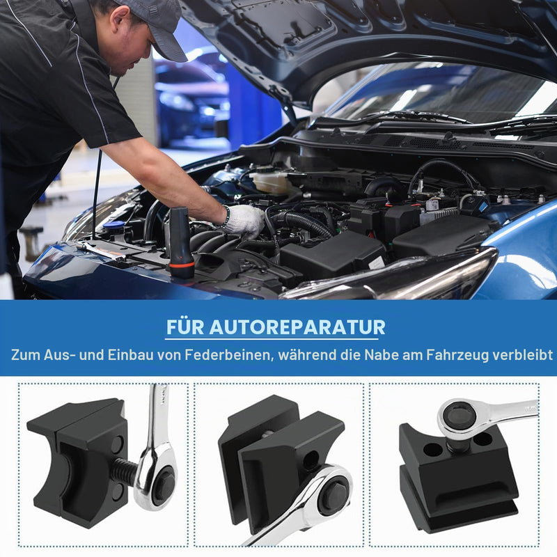 Suspension Strut Spreader Tool with Split Hub, Knuckle Spreader | Spreading tool car with gloves and wrench, double-sided steel including universal for most vehicles