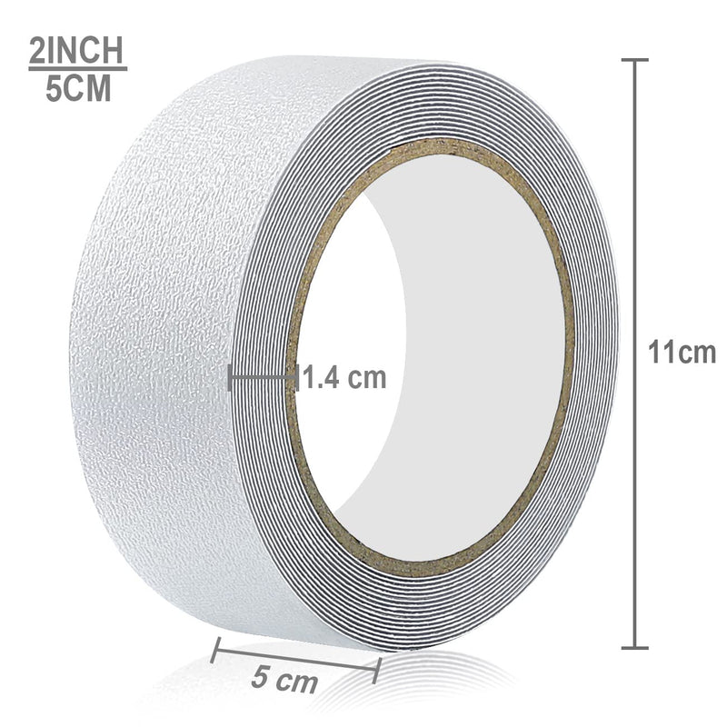 Yorwe Anti Slip Tape Transparent, More Clear and Comfortable Safety Track Tape (2" Width x 190" Long, Clear) 2" Width x 190" Long