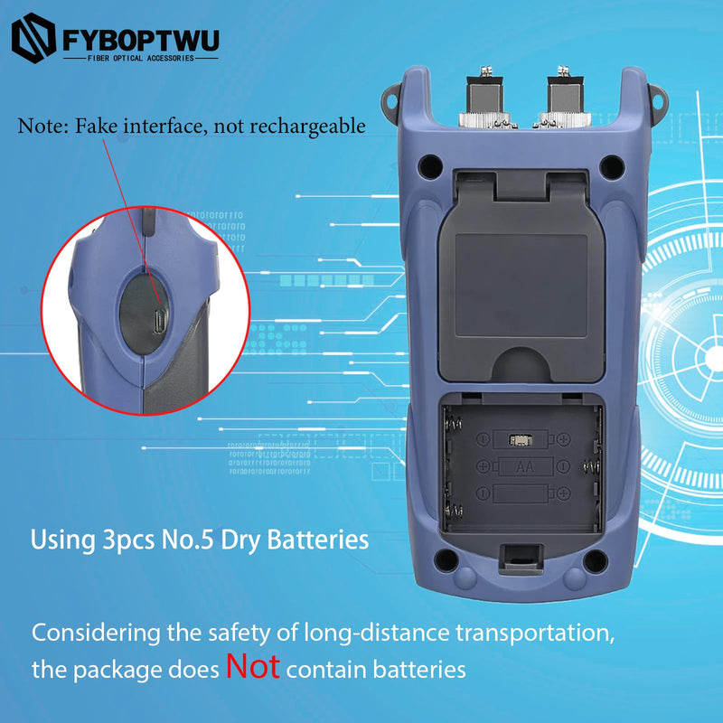 [Australia - AusPower] - Optical Fiber Cable UPC PON Power Meter Tester Tool ONT OLT Handheld PON Network Detection Online Fiber Tester with FC SC UPC Adapter SC-UPC 