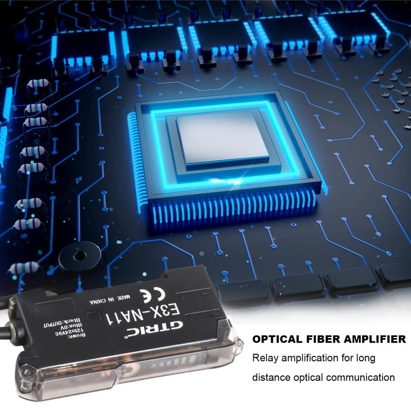 [Australia - AusPower] - E3X-NA11 Fiber Optic Amplifier Sensor, Photoelectric Switch, Long-Distance Optical Communications 