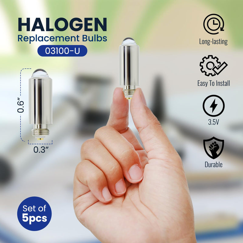 [Australia - AusPower] - NEW PakCan Compatible with Welch Allyn 5 Pcs LED Replacement Bulbs 03100-U (Set of 5 pcs) 