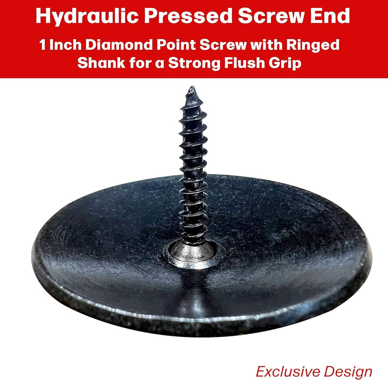 50 Pack- 1.25 Inch Iron Clavos Decorative Nails Screws Forged Hammered Door Nails Wood Furniture Upholstery Tacks Rustic Antique Forged Finish by Sidco Supply 50Pk 1.25" Black