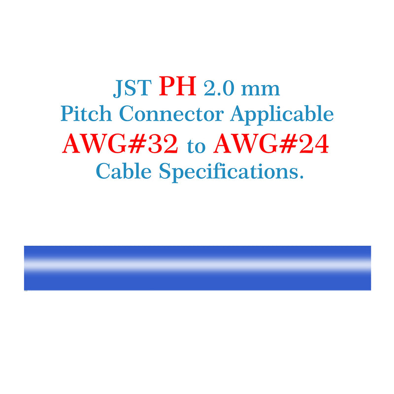 [Australia - AusPower] - JST PH 2.0 mm Pitch 5-Pin Electronic Computer Connector IC Male Plugs, Female Sockets Housing and T-Shaped Crimp Terminal Kit. 50 Sets/350 Pieces Wire-to-Board Adapter Cable Assembly. 