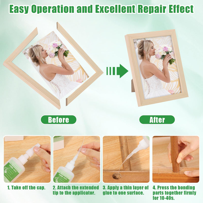 [Australia - AusPower] - 50g Wood Glue Clear- Heavy Duty Wood Glue for Furniture Woodworking, Strong Adhesive Waterproof Super Glue Gel for Wood Crafts 50g Wood Glue 