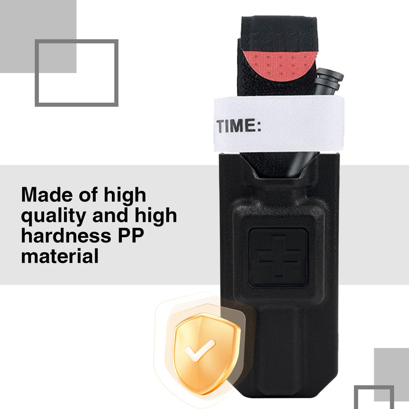 [Australia - AusPower] - Tourniquet Holder, Tourniquet Holster for CAT Tourniquet, One-Handed Molle Tourniquet Pouch Tourniquet with Tactical Belt Buckle Attachment 