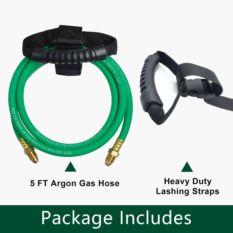 [Australia - AusPower] - 5FT Argon Gas Hose, Inert Gas Welding Hoses for MIG/TIG Welding Regulator (5FT, 6,56FT, 10FT Argon Hose), Argon CO2 Gas Regulator Adapter Hose for MIG/TIG Welder Flowmeter 1/4", 5/8" UNF-18RH 5FT Argon Hose 