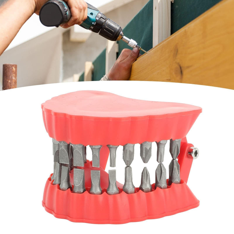 Denture Drill Holder, Denture Drill Organizer, Denture Screwdriver Organizer, Denture Drill Holder with 28 Bits, Fit for Desk Gadget Decoration (With Bits) With Bits
