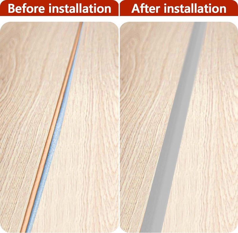 ToLanbbt 3.3Ft Floor Transition Strip Self Adhesive Carpet to Tile Edging Trim PVC Threshold Strips, Peel and Stick Floor Joining Trim Suitable for Threshold Height Less Than 5mm (Gray) 3.3 Feet (5mm) Gray