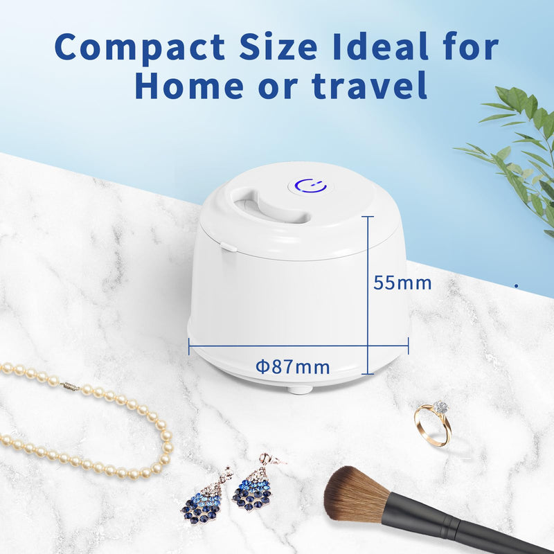 DK SONIC 200ML Ultrasonic Cleaner,24W Household Ultrasonic Cleaner with Degas Modes and One-Touch Operation for Cleaning Jewelry,Coins