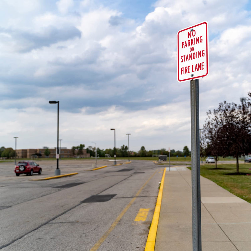 SmartSign "No Parking or Standing - Fire Lane" Sign | 12" x 18" 3M Engineer Grade Reflective Aluminum 12" x 18" EG Reflective Aluminum - Fire Lane Sign