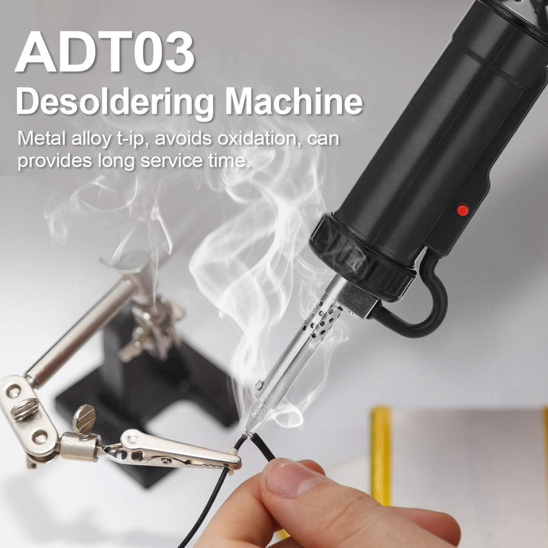 Solder Sucker, Automatic Desoldering Pump Vacuum, Portable Electric Solder Tin Sucker, Vacuum Soldering Remove Pump Desoldering Machine, AC110V 30W with 3 Soldering Suction Tips