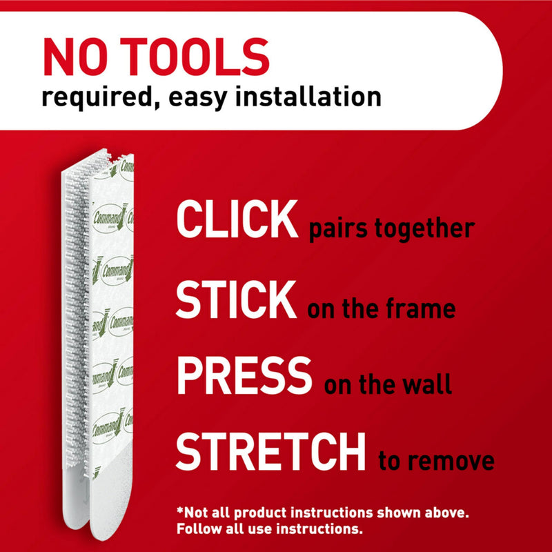[Australia - AusPower] - Command Large Picture Hanging Strips, Damage Free Hanging Picture Hangers, No Tools Wall Hanging Strips for Living Spaces, 120 White Adhesive Strip Pairs 