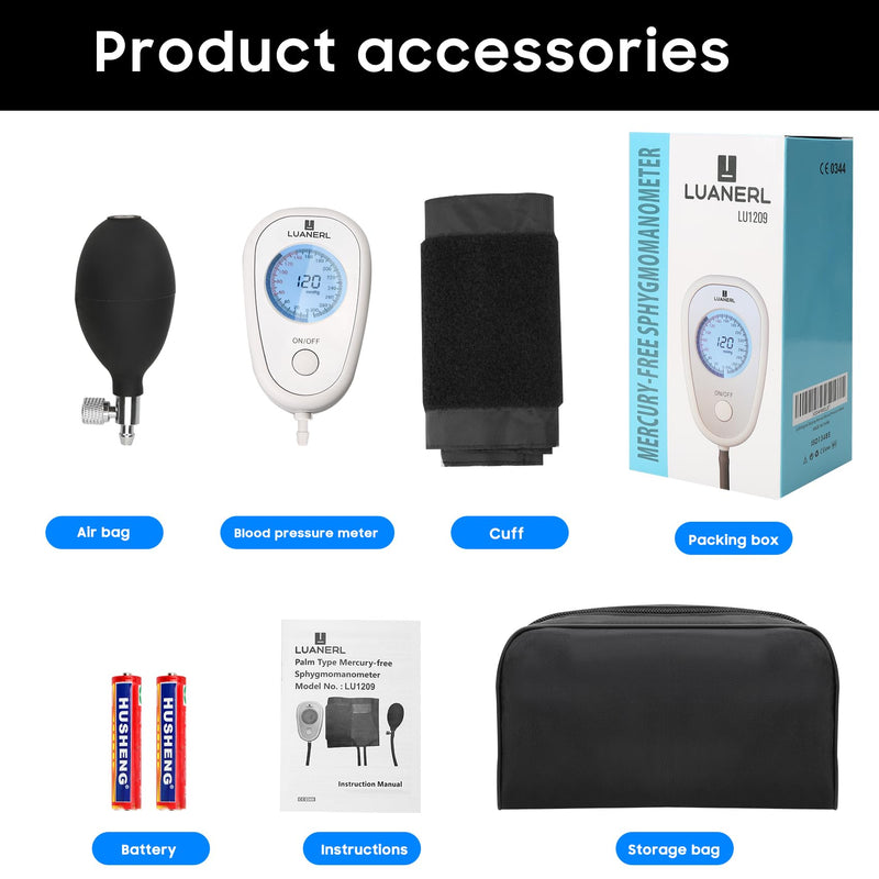 [Australia - AusPower] - Professional Aneroid Digital Display Manual Blood Pressure Cuff Size 8”-17” Inches (20-42cm) Precise Sphygmomanometer Premium Blood Pressure Monitor -with Adult Cuff & Carrying Case 