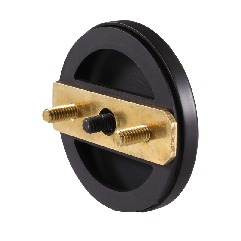 Westbrass D980R-2-62 Floating No-Hole Bath Waste Overflow Faceplate and Adaptor, Matte Black (2-Pack) 2 Pack