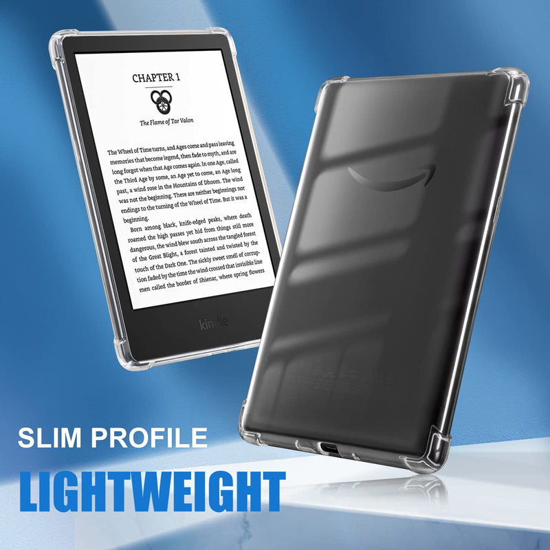 [Australia - AusPower] - CoBak Clear Case for 6" Kindle 11th Generation 2022 - Ultra-Slim Soft TPU Transparent Cover, Lightweight & Durable Protection 