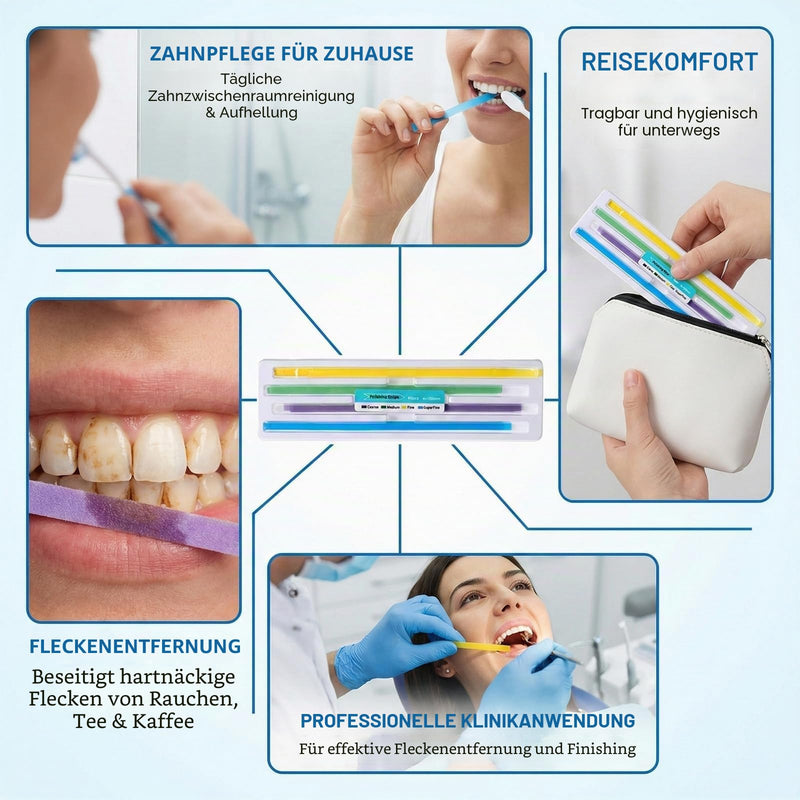 Jetstream Pack of 60 Tooth Sandpaper, Tooth Polishing Strips, Polishing Strips, Interdental Sandpaper for Narrow Spaces, for Thorough Teeth Cleaning