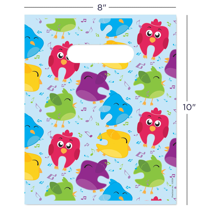 [Australia - AusPower] - Practicon Tweety Molars 8" x 10" Dental Giveaway Bag, Dental Hygiene Patient Care Goodie Bag, Dentist Office Plastic Gift Bags, 100 Pack 8" x 10" 