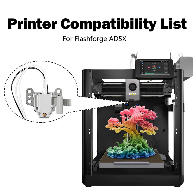 [Australia - AusPower] - HzdaDeve Heating Assembly Kit for Flashforge AD5X Hot End Heating Component with Heater Cartridge and Thermistor Temperature Sensor Heat-Insulating Clip for Flashforge 3D Printer Accessories AD5X Heating Kit 