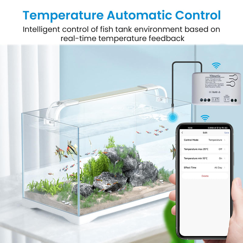 [Australia - AusPower] - Tuya WiFi Intelligent Temperature Sensor | 85-250V Dry Contact Relay | Monitoring Intelligent Module | Device Sharing | Compatible with Alexa Google 