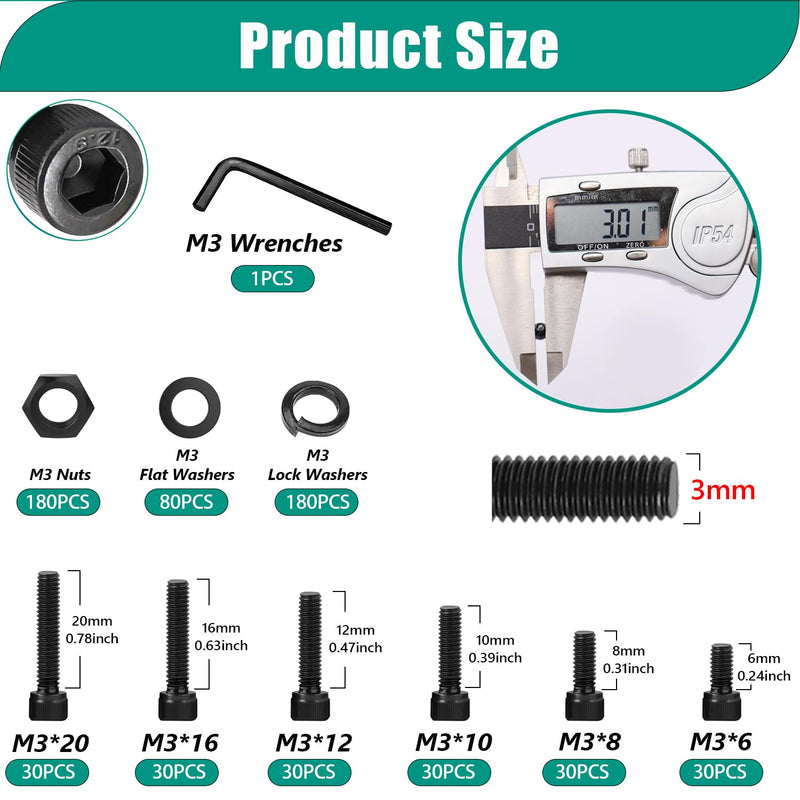 [Australia - AusPower] - Taiss 930PCS Metric Screws M2 M3 M4 x 8/12/16/20mm and Nut/Washer/Wrenches +620PCS M3 Metric Screws Assortment M3 x 6/8/10/12/16/20mm+380PCS M4 Metric Screws Assortment M4 x 6/8/12/16/20/30mm 