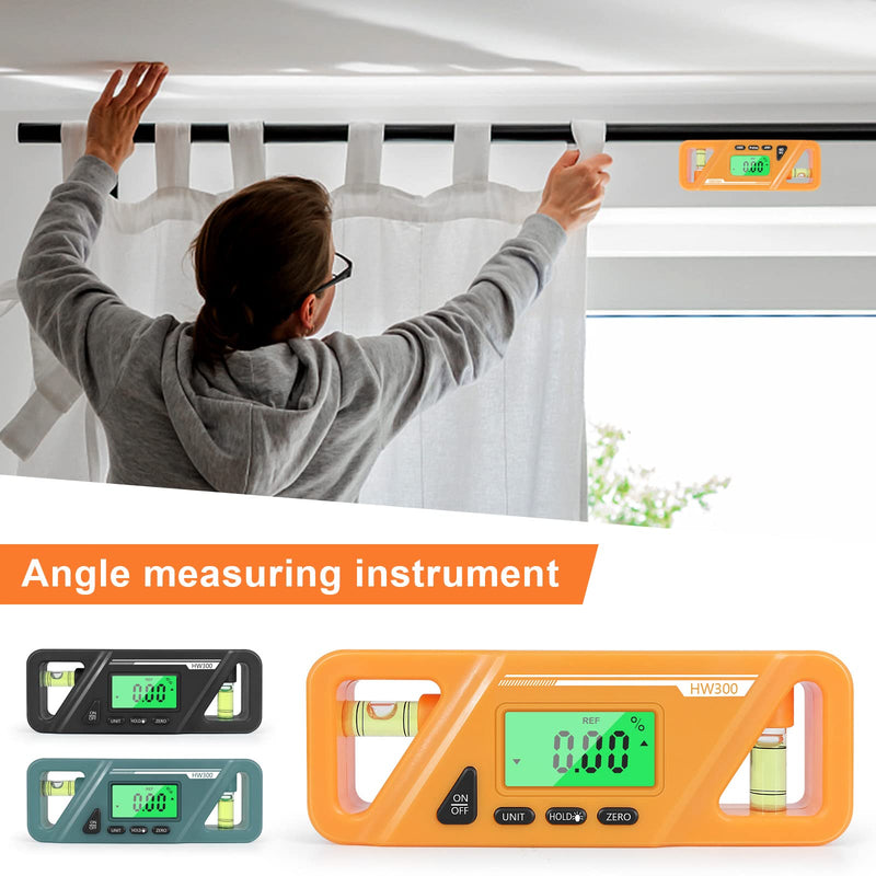 [Australia - AusPower] - KKnoon Magnetic Digital Protractor Absolute and Relative Measurement Angle and Tilt Conversion Inclinometer Versatile Clinometer LCD Display with Backlight 